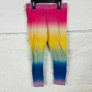 Epic Threads Pink Yellow Blue Ombre cotton stretch Leggings size 6
